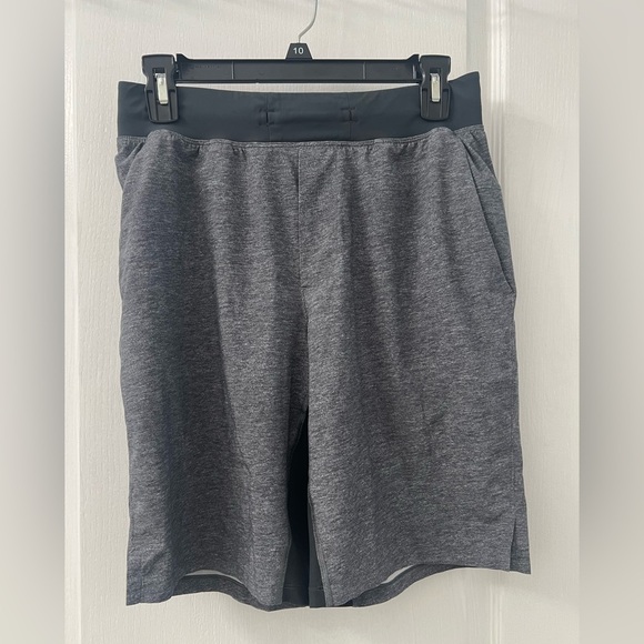 Lululemon T.H.E. Short *Linerless 9" Heathered Texture Printed Greyt Deep Coal - Picture 5 of 14